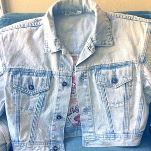 80's Vintage LA Gear cropped Jean Jacket
